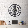 Wallity Gear XL Reloj de pared decorativo de metal Negro